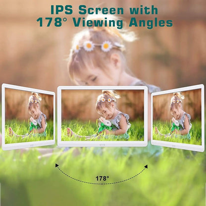 10"Digital Picture Photo Frame IPS Full-View Screen Photo Album 1280*800 Clock Calendar Video Player with Remote Control
