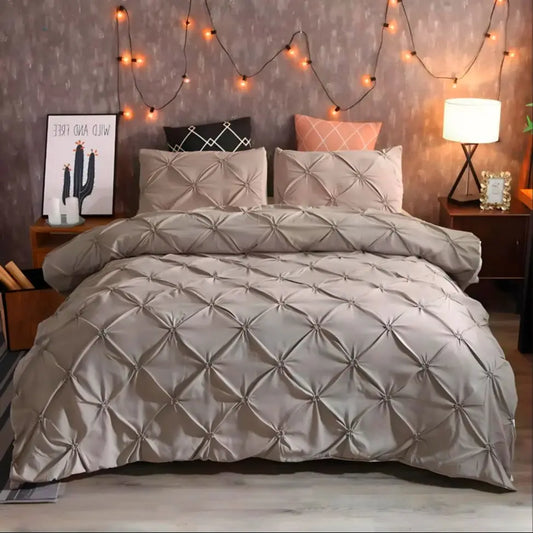 3Pieces Queen Comfort Set Gray Bed in a Bag Comforter Set for Bedroom Beddding Sets without Comforter Duvet cover&Pillowcases