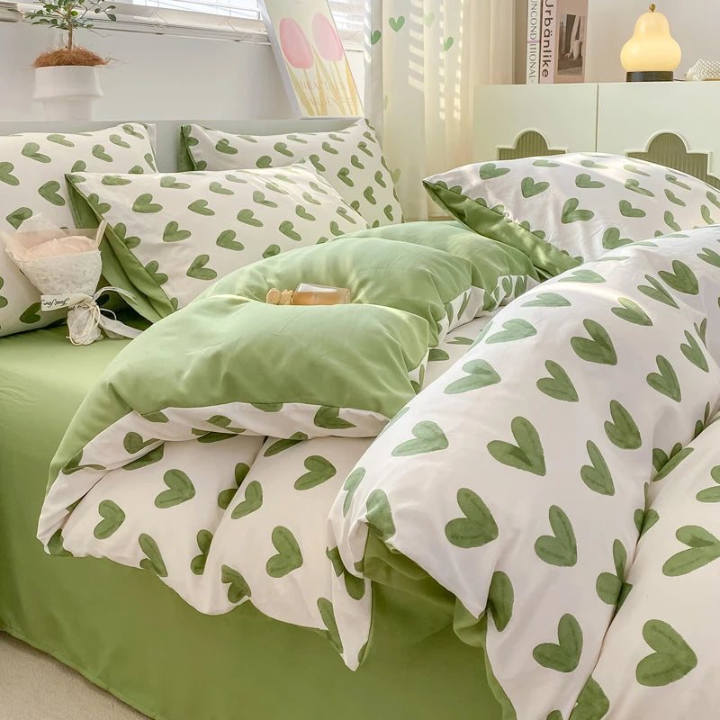 100% Washed Floral Bedding Set