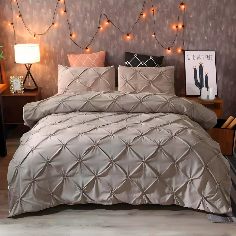 3Pieces Queen Comfort Set Gray Bed in a Bag Comforter Set for Bedroom Beddding Sets without Comforter Duvet cover&Pillowcases
