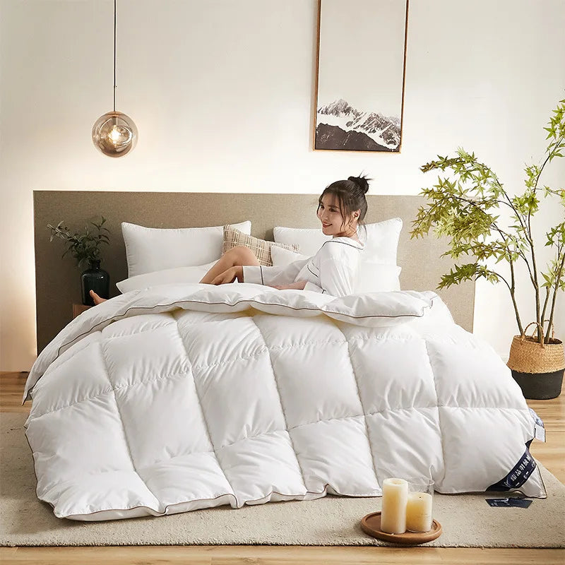 거위털 이불 3D Bread Down Duvet Quilt Luxury Duvet Soft Goose Down Duvet Quilt Comforter Duvet Skin-friendly Cotton Fabric Warm Quilt