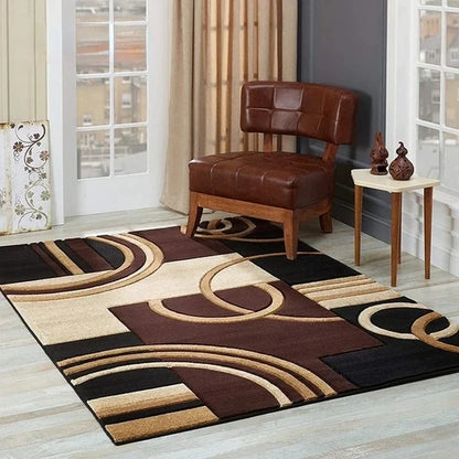 VIKAMA Scandinavian Geometric Modern Crystal Pile Sofa Bathroom Bedside Back Dirty Resistant Anti-Slip Machine Washable Rugs