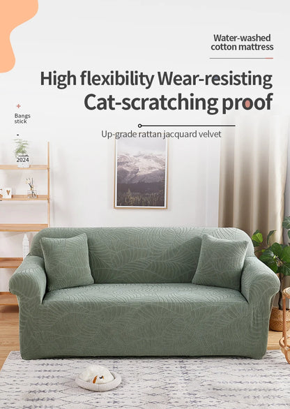 Thick Elastic Jacquard Sofa Cover for 1-4 Seater & L-Shaped Sofas