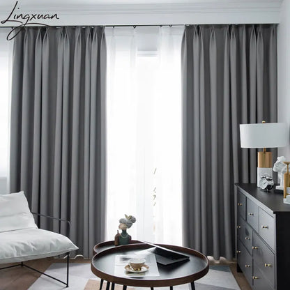 Modern Blackout Curtains For Living Room Window Thick Curtain For Bedroom Cloth Fabric Ready Made Drapes Blinds High Shading 95%