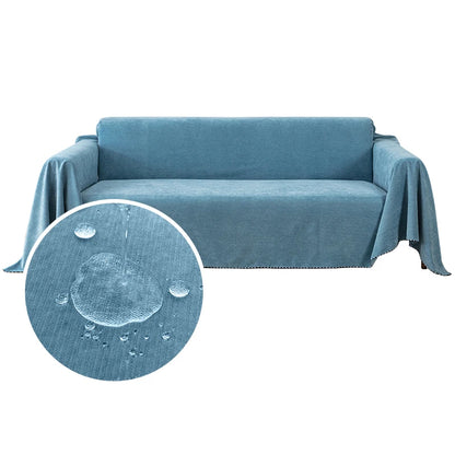 Waterproof Sofa Blanket Multipurpose Solid Color Furniture Cover Durable Fabric Dust-proof Anti-scratch Home Living Room Decor