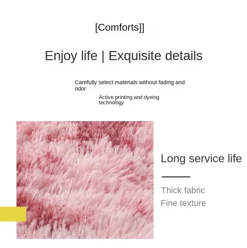 Nordic Minimalist Silk Wool Non-Slip Rug