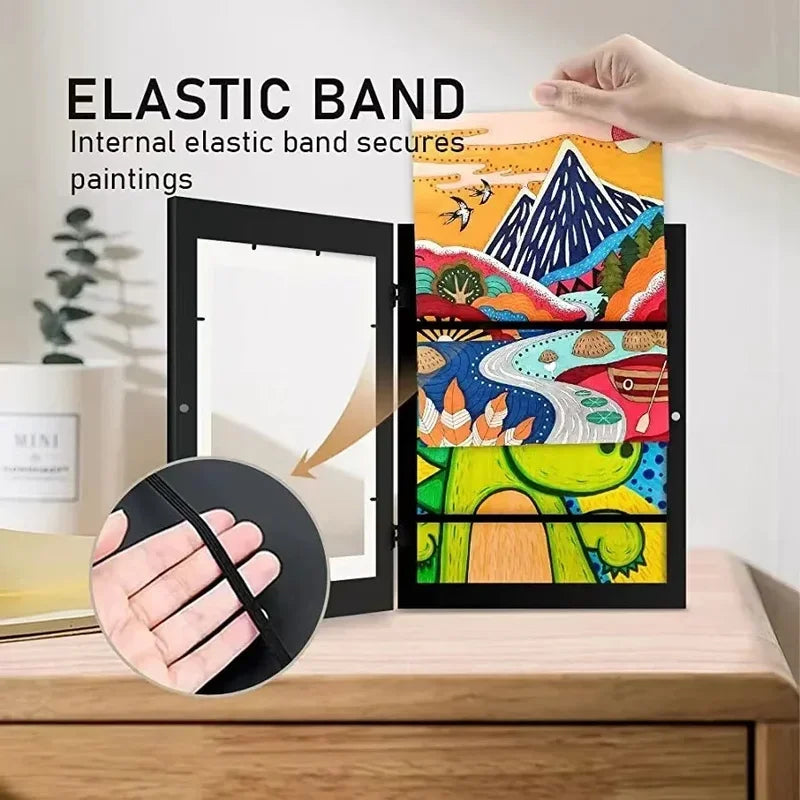 Simple Wooden Flap Photo Frame A4