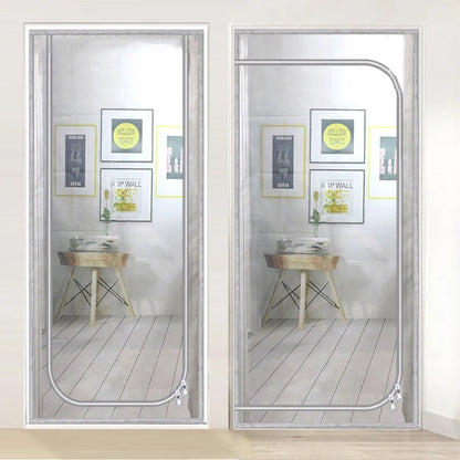 Zipper Door Screen Anti-cat PPT Nano Door Curtain Up Opening & Left Opening Shape Anti-mosquito Mesh Screen for Pet Living Room