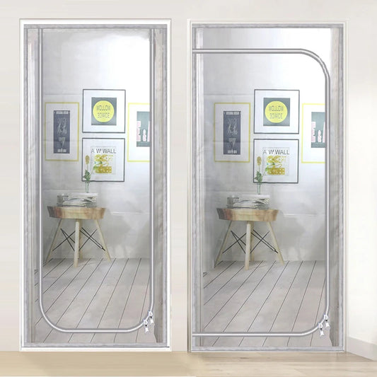 Zipper Door Screen Anti-cat PPT Nano Door Curtain Up Opening & Left Opening Shape Anti-mosquito Mesh Screen for Pet Living Room