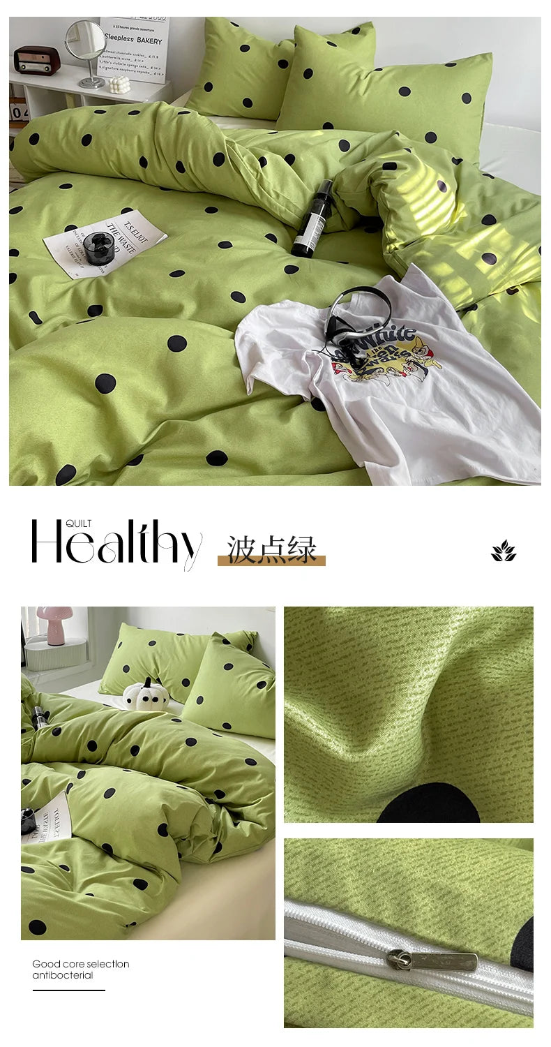 Stripe Comforter Set with Pillowcase & Bed Sheet