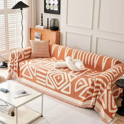 Nordic Tassel Throw Blanket Full Four Season Cotton Sofa Cover Towel Dust Anti-cat Scratch Protection Covers Sofa Blanket Carpet