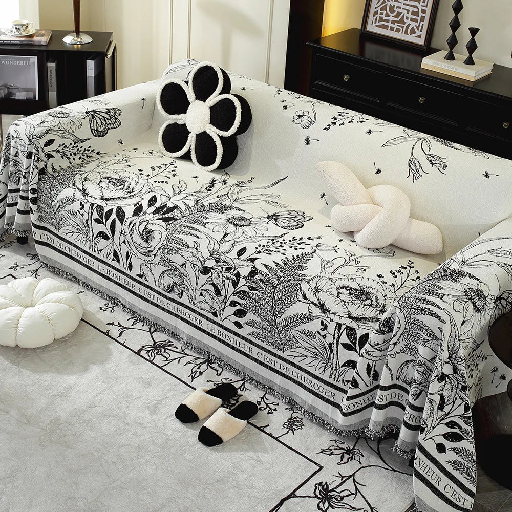 New Chenille Jacquard Sofa Towel One-piece Type Cloth Towel All-inclusive Sofa Cover Dust Anti Cat Scratch Non-slip Sofa Blanket