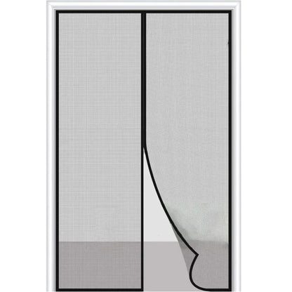 Black Mesh 6 Pairs of Magnetic Stripe +7 Pairs of Magnetic Buckle Non-penetration Magnetic Stripe Type Mosquito Curtain 