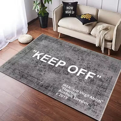 VIKAMA Shoes Off Shoes Room Hypebeast Living Room Bedroom Kitchen Bathroom Lightweight Rugs Washable Carpet Mat Home Decor