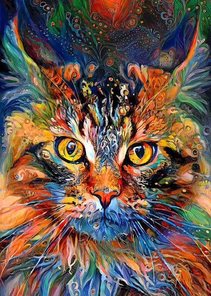 Abstract Animals Lion Tiger Cat Colour Canvas Painting Retro Art Home Wall Decoration Pictures Living Bedroom Quality Posters