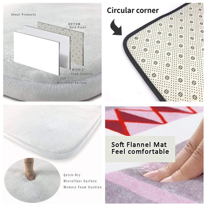 Modern Golden Geometric Non-slip Area Rug