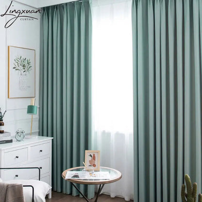 Modern Blackout Curtains For Living Room Window Thick Curtain For Bedroom Cloth Fabric Ready Made Drapes Blinds High Shading 95%
