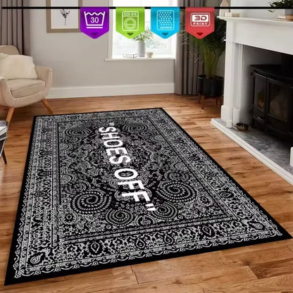 VIKAMA Shoes Off Shoes Room Hypebeast Living Room Bedroom Kitchen Bathroom Lightweight Rugs Washable Carpet Mat Home Decor