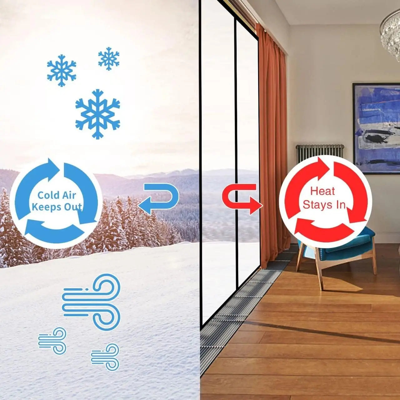 TPU Transparent Door Screen Warm Windproof Curtain Non Perforated Air Conditioning Door Film Magnetic Automatic Closing for Door