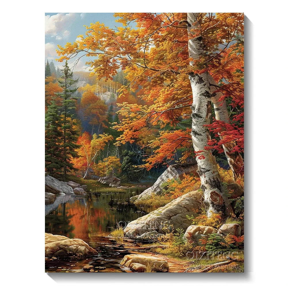 5D Diamond Art Painting Aurora Landscape Mosaic Embroidery Cross Stitch Kit Full Round Rhinestone Diy Wall Home Decor Gift