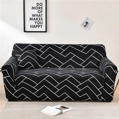 Floral Printed Stretch Sofa Cover with Elastic Band