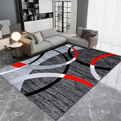 VIKAMA Scandinavian Geometric Modern Crystal Pile Sofa Bathroom Bedside Back Dirty Resistant Anti-Slip Machine Washable Rugs