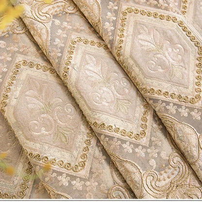 European Chenille Embroidery Luxury Curtains