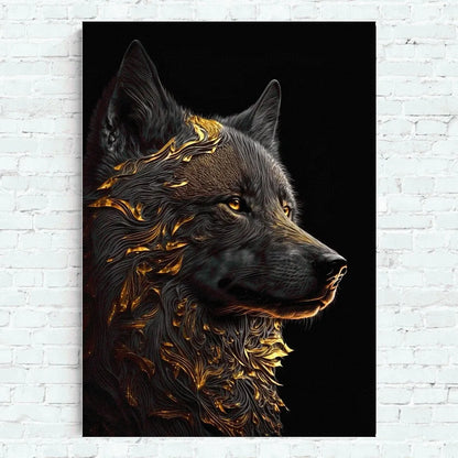 Black And Gold Animals Poster Home Office Wall Bedroom Living Room Kitchen Decoration Painting