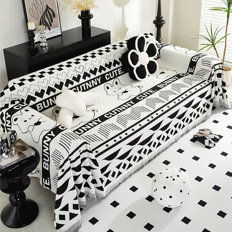 New Chenille Jacquard Sofa Towel One-piece Type Cloth Towel All-inclusive Sofa Cover Dust Anti Cat Scratch Non-slip Sofa Blanket
