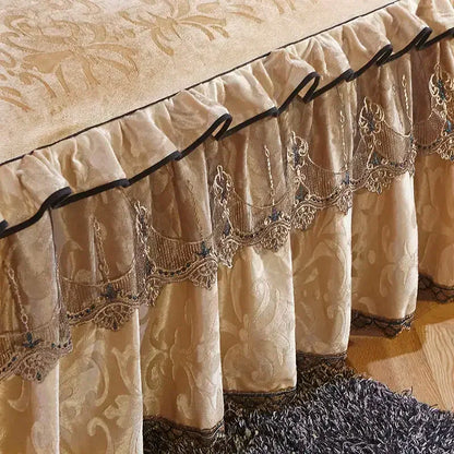 3-Piece Luxury Lace Bedspread with Thicken Bed Skirt