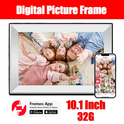 Frameo Digital Picture Frame 10.1 Inch 32GB Smart WiFi Digital Photo Frame with 1280x800 IPS HD Touch Screen Wall Mountable