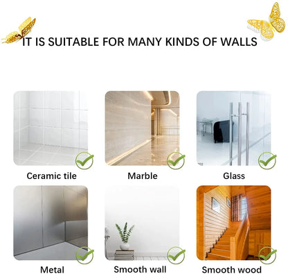 12Pcs 3D Hollow Butterfly Wall Stickers
