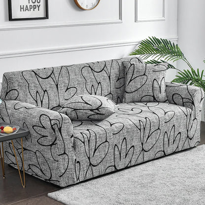 Flower Printed Elastic Sofa Cover for Living Room & Bedroom
