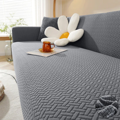 Jacquard Sofa Cover For Living Room Elastic Thick Jacquard Sofa Cover For Sofa L-shaped Corner Sofa Covers 1/2/3/4/5 Seater