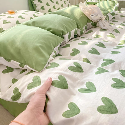 100% Washed Floral Bedding Set