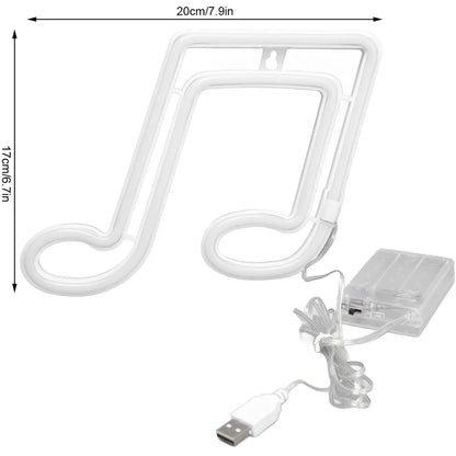 LED Neon Musical Note Wall Decor