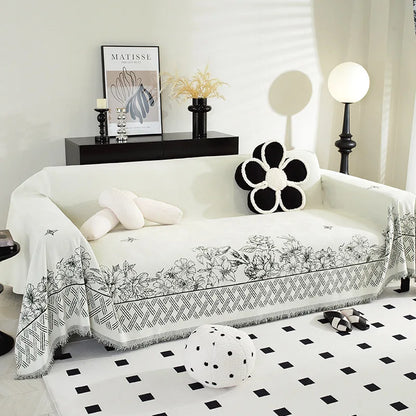 New Chenille Jacquard Sofa Towel One-piece Type Cloth Towel All-inclusive Sofa Cover Dust Anti Cat Scratch Non-slip Sofa Blanket
