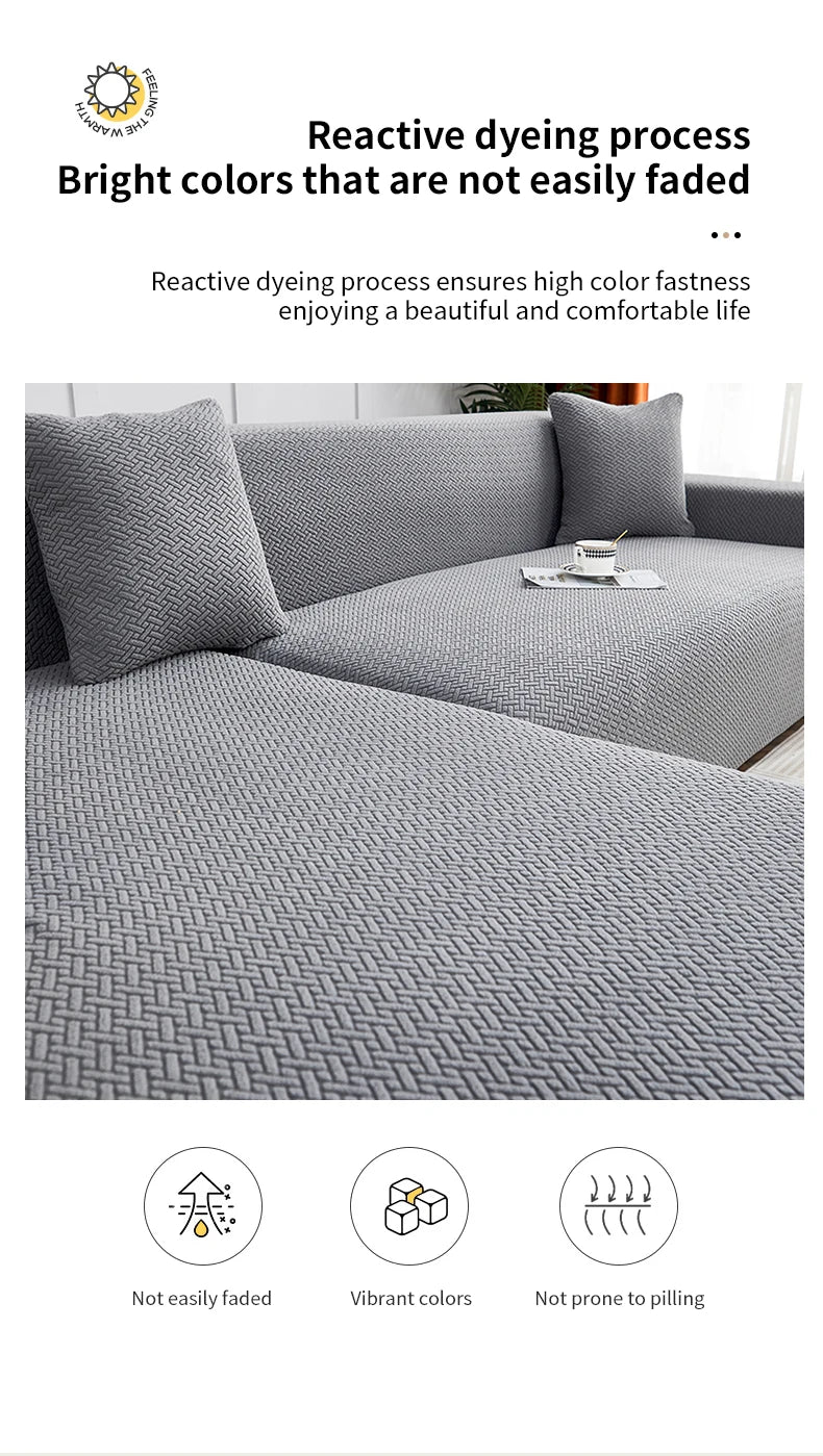 Jacquard Dustproof Sofa Cover - Removable & Washable Protector