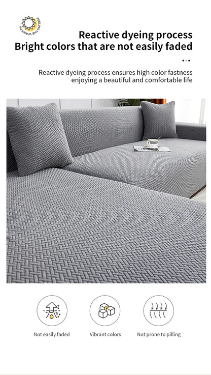Jacquard Dustproof Sofa Cover - Removable & Washable Protector