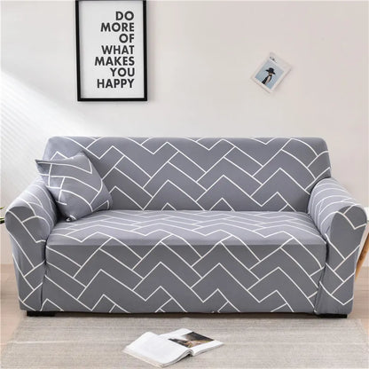 Floral Printed Stretch Sofa Cover with Elastic Band
