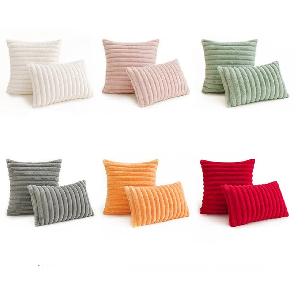 Super Soft Plush Pillow Case Winter Throw Cushion Cover for Sofa and Bedside, Living Room Nordic Decorations Rectangle Cover