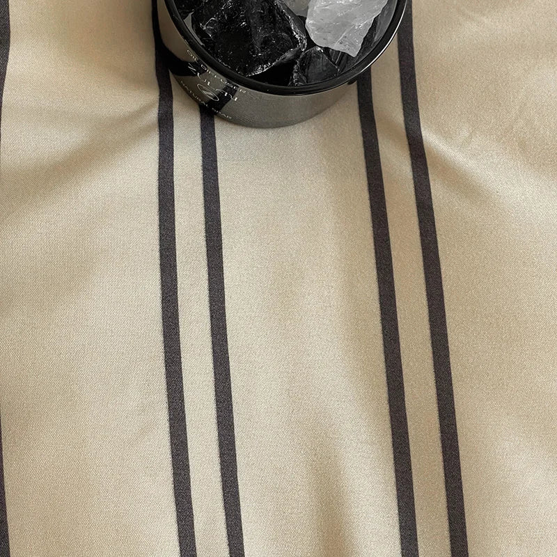 Stripe Comforter Set with Pillowcase & Bed Sheet