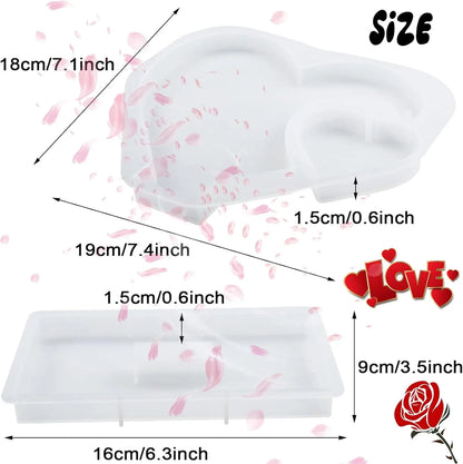 Heart-Shaped Resin Photo Frame Mold