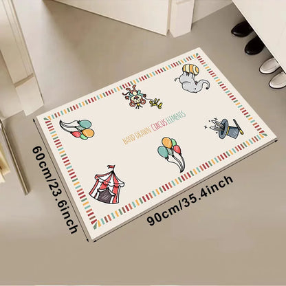 VIKAMA Children's Cartoon Game Lightweight Rug Living Room Bedroom Kindergarten Washable Stain-resistant Size Optional Carpet