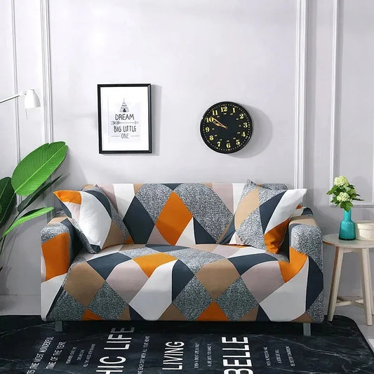 Multi-Person Elastic Sofa Cover Set with Pillowcases & Anti-Slip Design