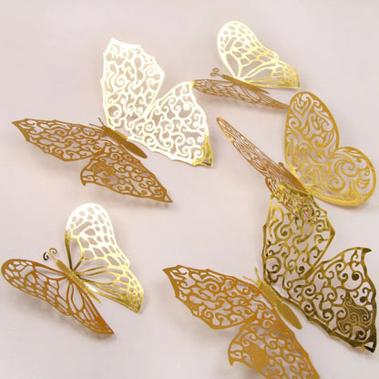 12Pcs 3D Hollow Butterfly Wall Stickers