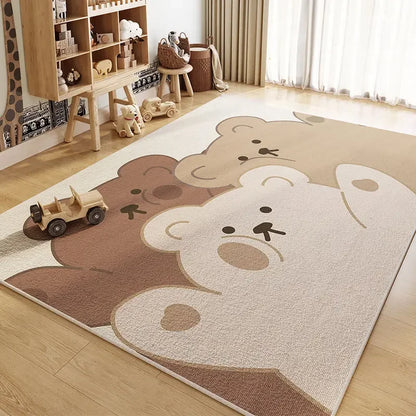 VIKAMA Children's Cartoon Game Lightweight Rug Living Room Bedroom Kindergarten Washable Stain-resistant Size Optional Carpet