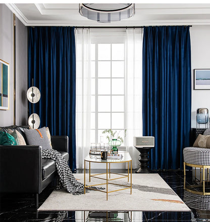 Luxury Royal Blue Velvet Curtains
