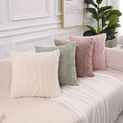 1pc Chenille Jacquard Geometric PatternThrow Pillow Cover, SquareThrow Pillow Case, Decorative Pillow Cover For Home Office Sofa