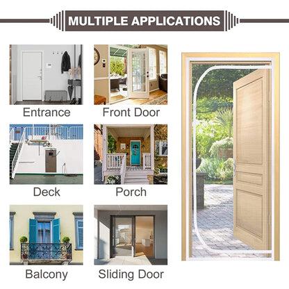 Zipper Door Screen Anti-cat PPT Nano Door Curtain Up Opening & Left Opening Shape Anti-mosquito Mesh Screen for Pet Living Room